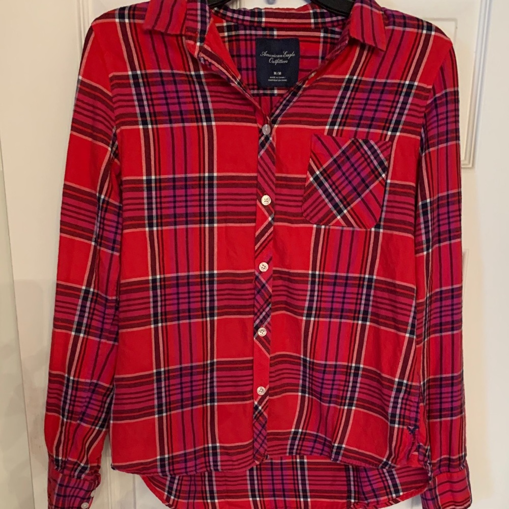 AEO American Eagle Outfitters Red Flannel MED